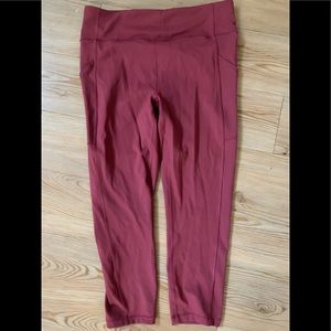 Lulu lemon rose color running leggings 25”
